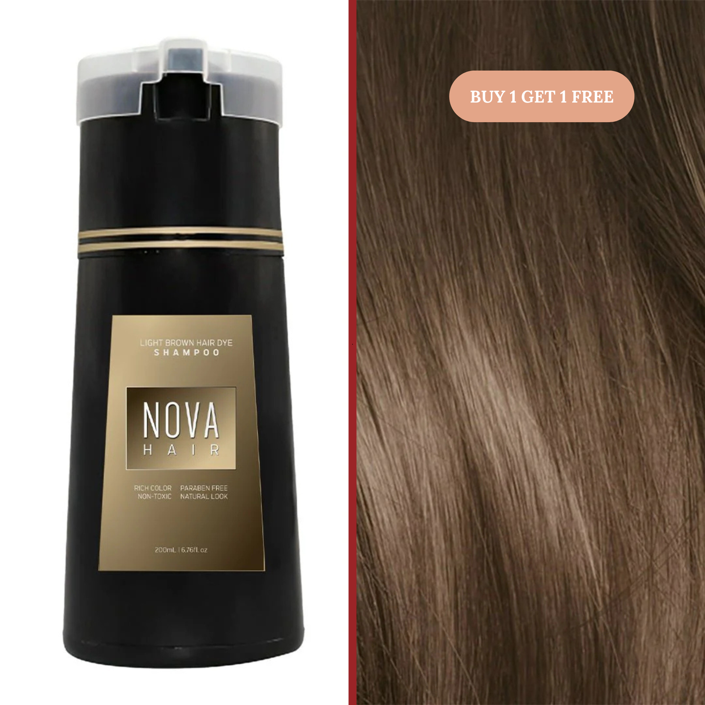 NovaHr Magi Shampoo Farge 1+1 GRATIS