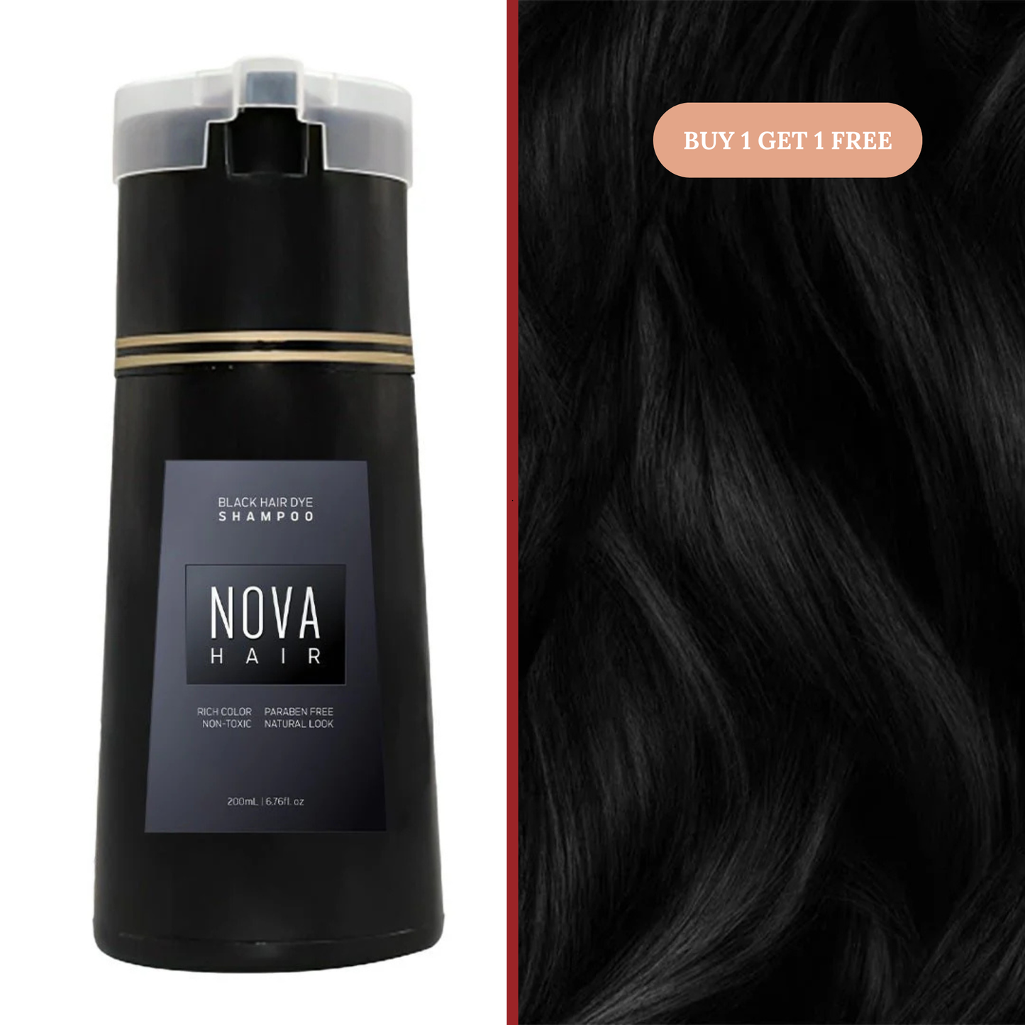 NovaHr Magi Shampoo Farge 1+1 GRATIS
