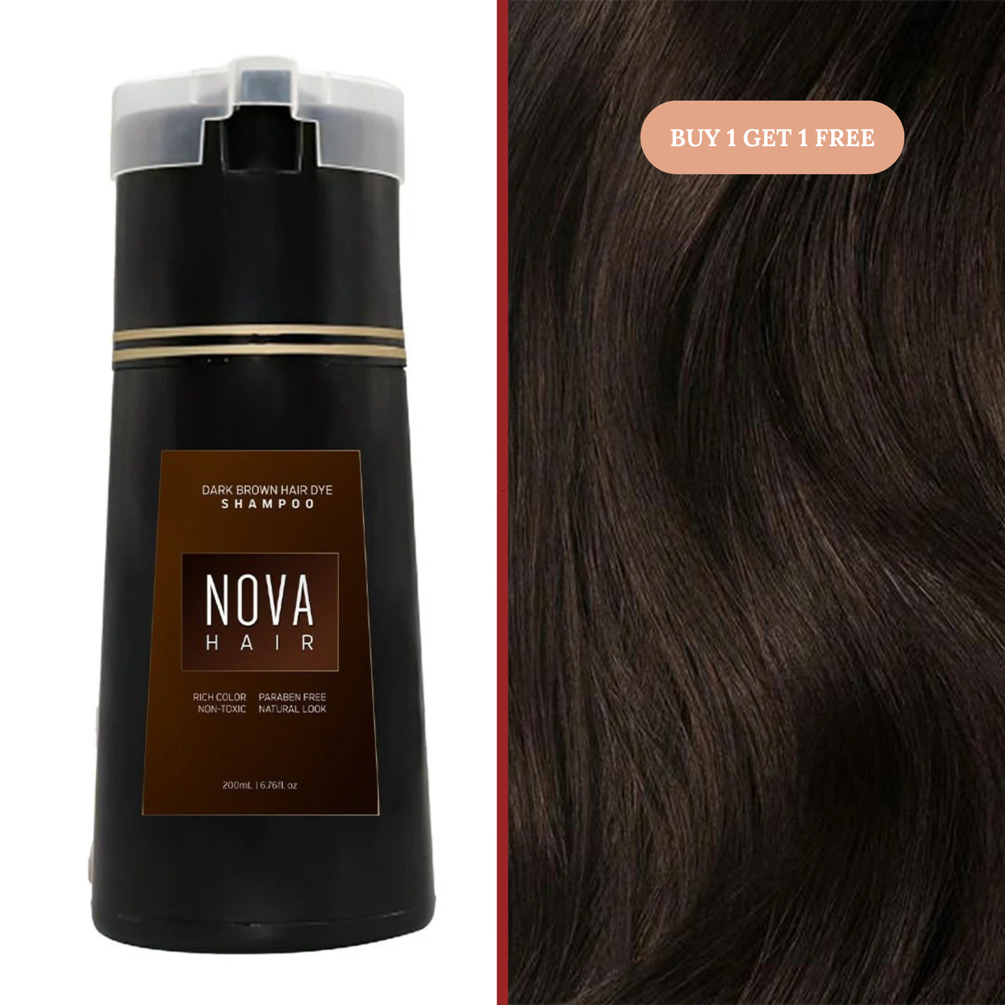 NovaHr Magi Shampoo Farge 1+1 GRATIS