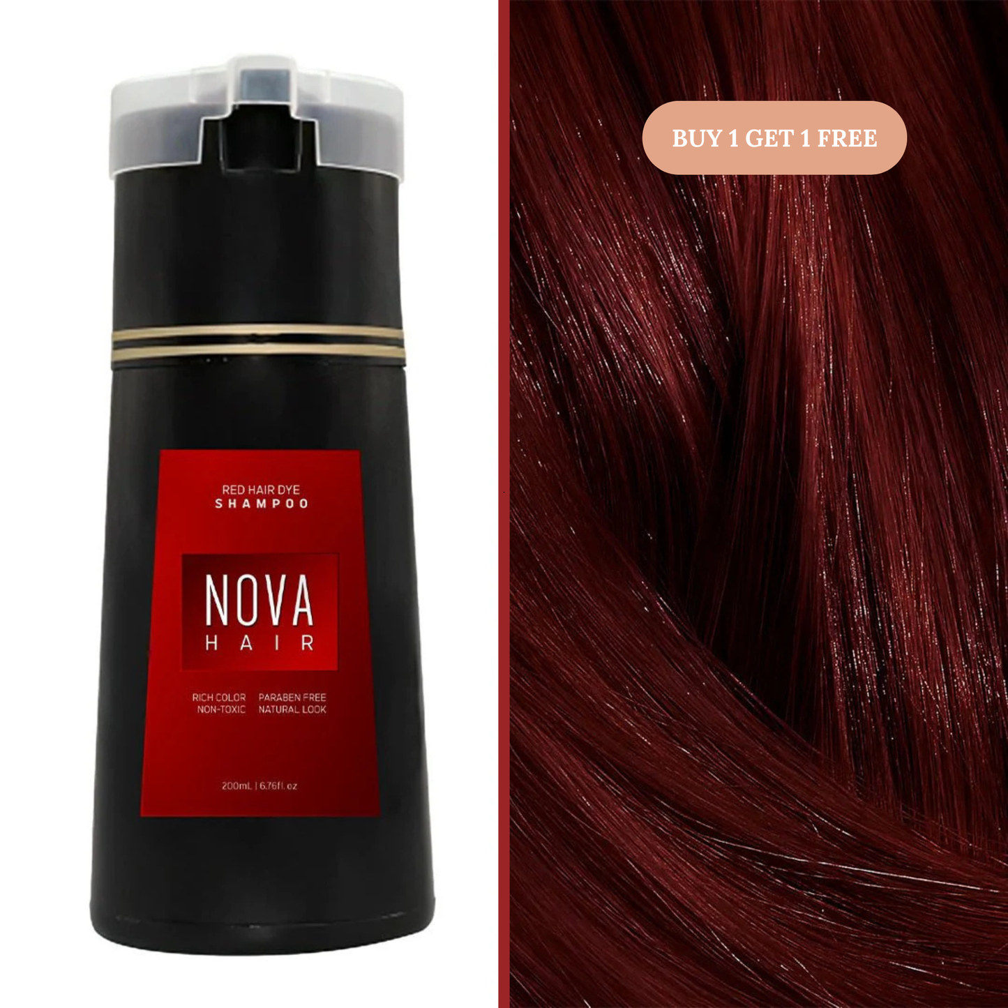 NovaHr Magi Shampoo Farge 1+1 GRATIS